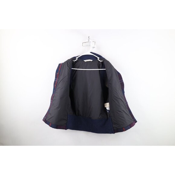 Vintage Woolrich Womens Size Medium Faded Wool Puffer Vest Jacket Rainbow Plaid - Picture 7 of 11